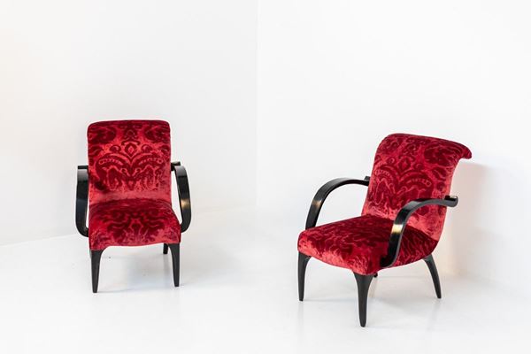 GILBERT ROHDE - Pair of armchairs