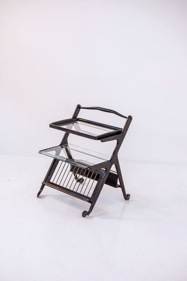 ICO PARISI - Wooden liquor trolley