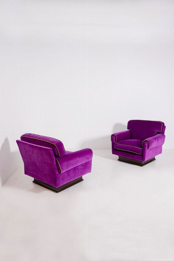 PIER LUIGI COLLI - Pair of Claudia armchairs