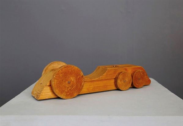 URANO PALMA - Wooden sculpture entitled '' LOCOMOTIVE '