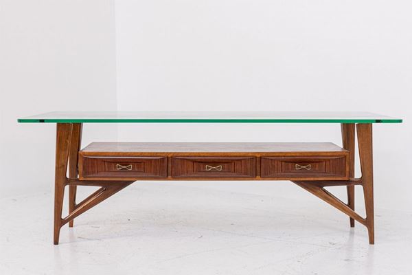 ICO PARISI - Large wooden coffee-table