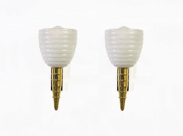 Pair of wall lights. BAROVIER & TOSO production