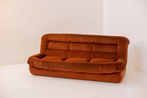 Rare Space Age three-seater sofa