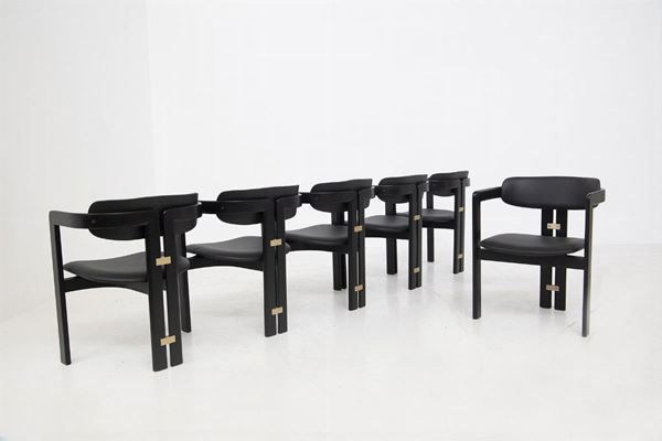 AUGUSTO SAVINI - Six Pamplona dining chairs for POZZI