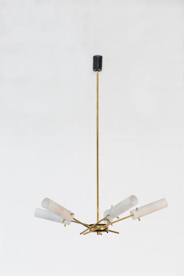 Elegant five-light chandelier for STILNOVO