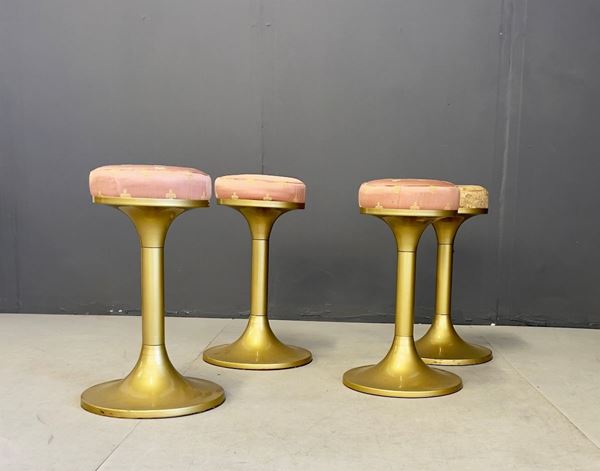 Four tulip-shaped stools