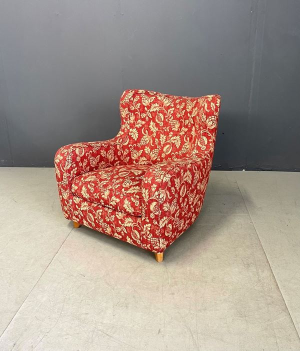 GUGLIELMO ULRICH - Armchair in wood and fabric