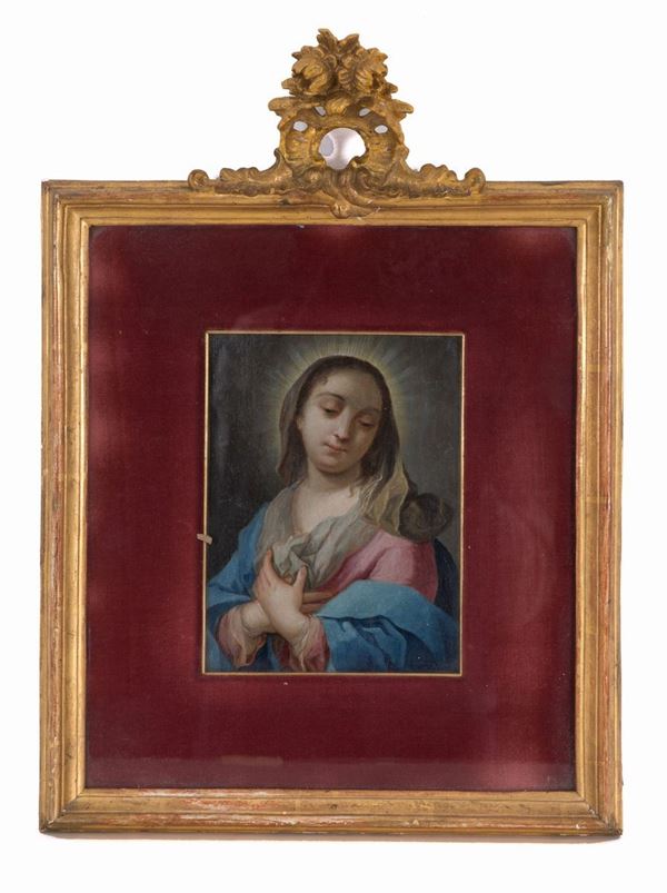 Oil painting on tablet