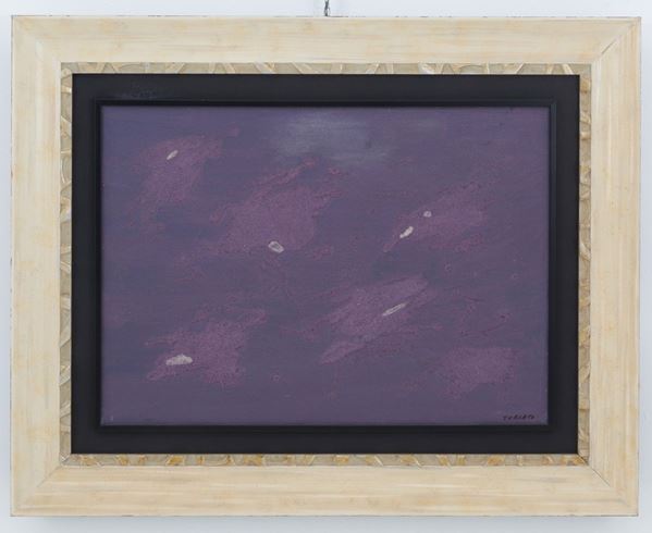 GIULIO TURCATO - Oil and sand painting