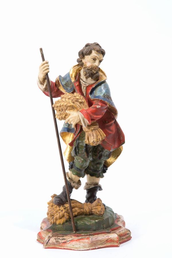 Wooden sculpture "SAINT ISIDORO"