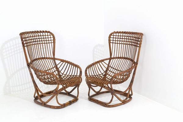 TITO AGNOLI - Pair of armchairs