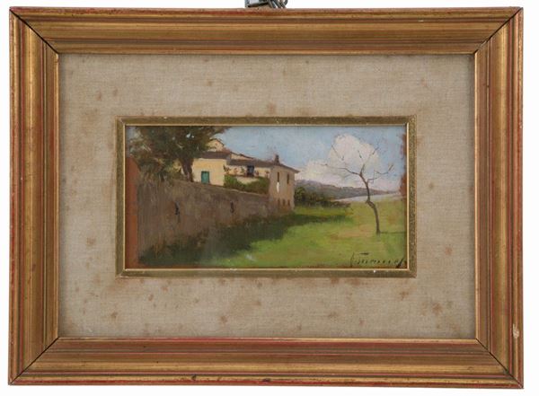 Oil painting on tablet