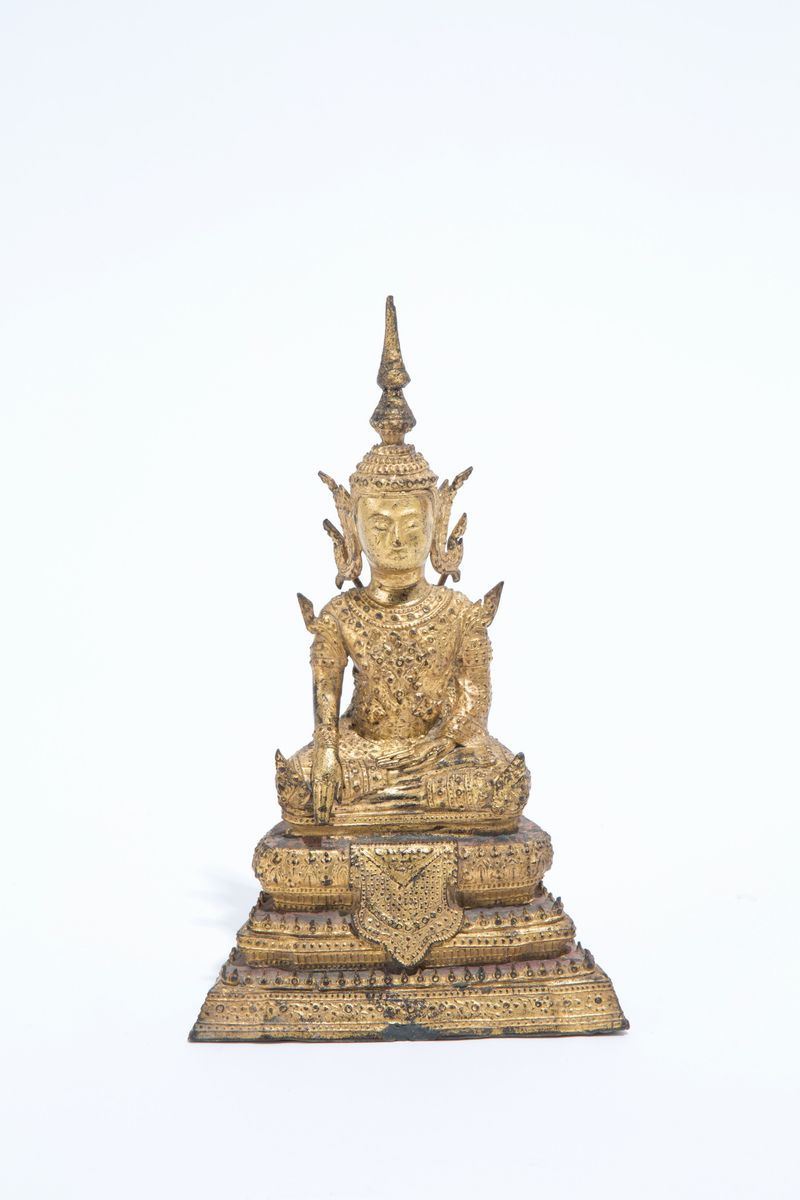 Scultura in Bronzo "buddha Thai"
