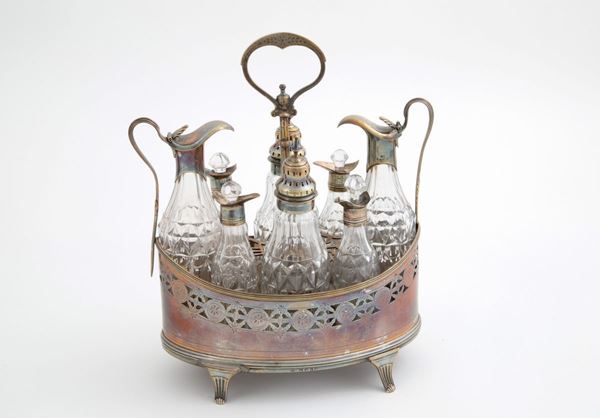Ampoule holder in silver