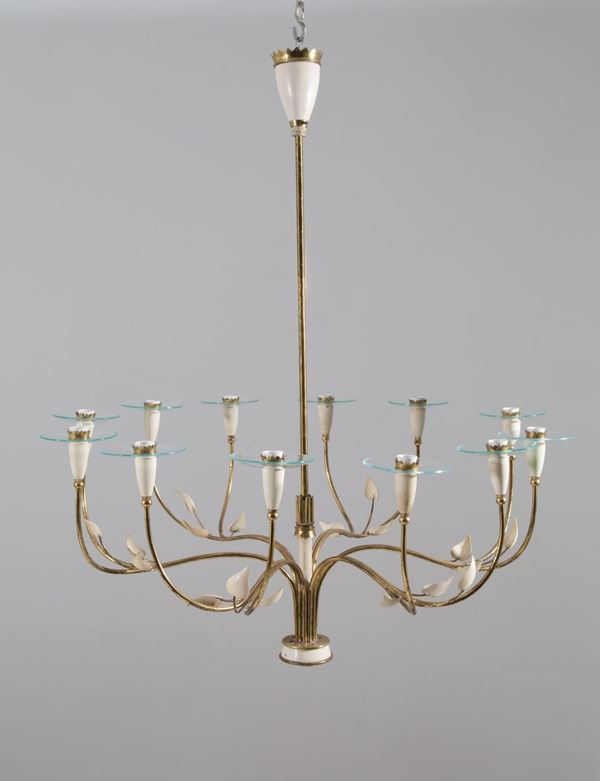 PIETRO CHIESA - Lampadario. Produzione FONTANA ARTE