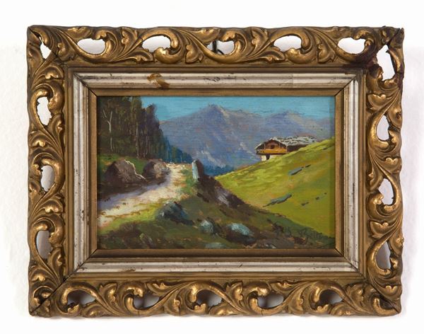 Painting "HUT IN THE MOUNTAIN"