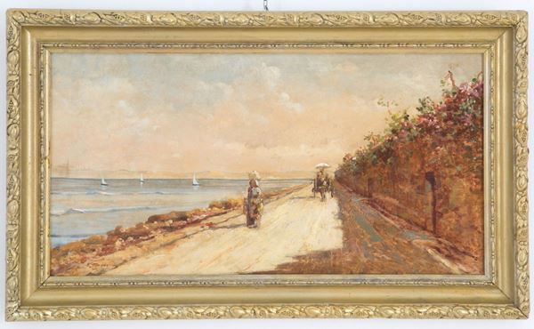 Salvatore Maddalena - Dipinto "STRADA COSTIERA"