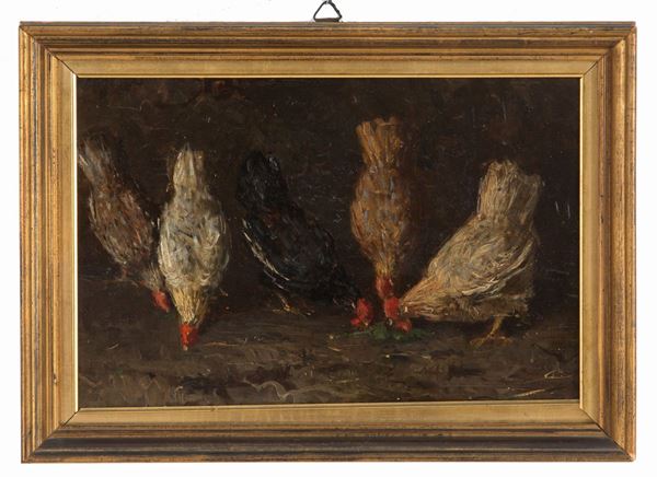 GIOVANNI GUARLOTTI - Painting "HENS"