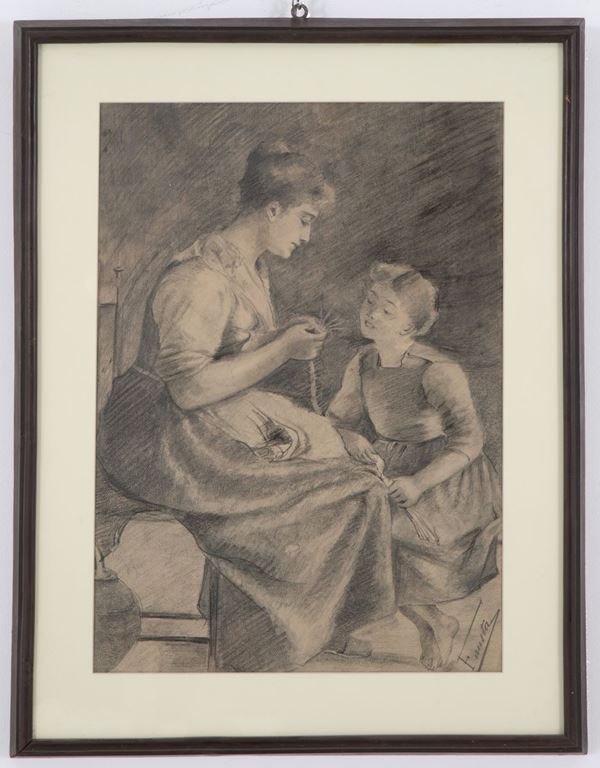 Painting "PORTRAIT OF MOM WITH CHILD"