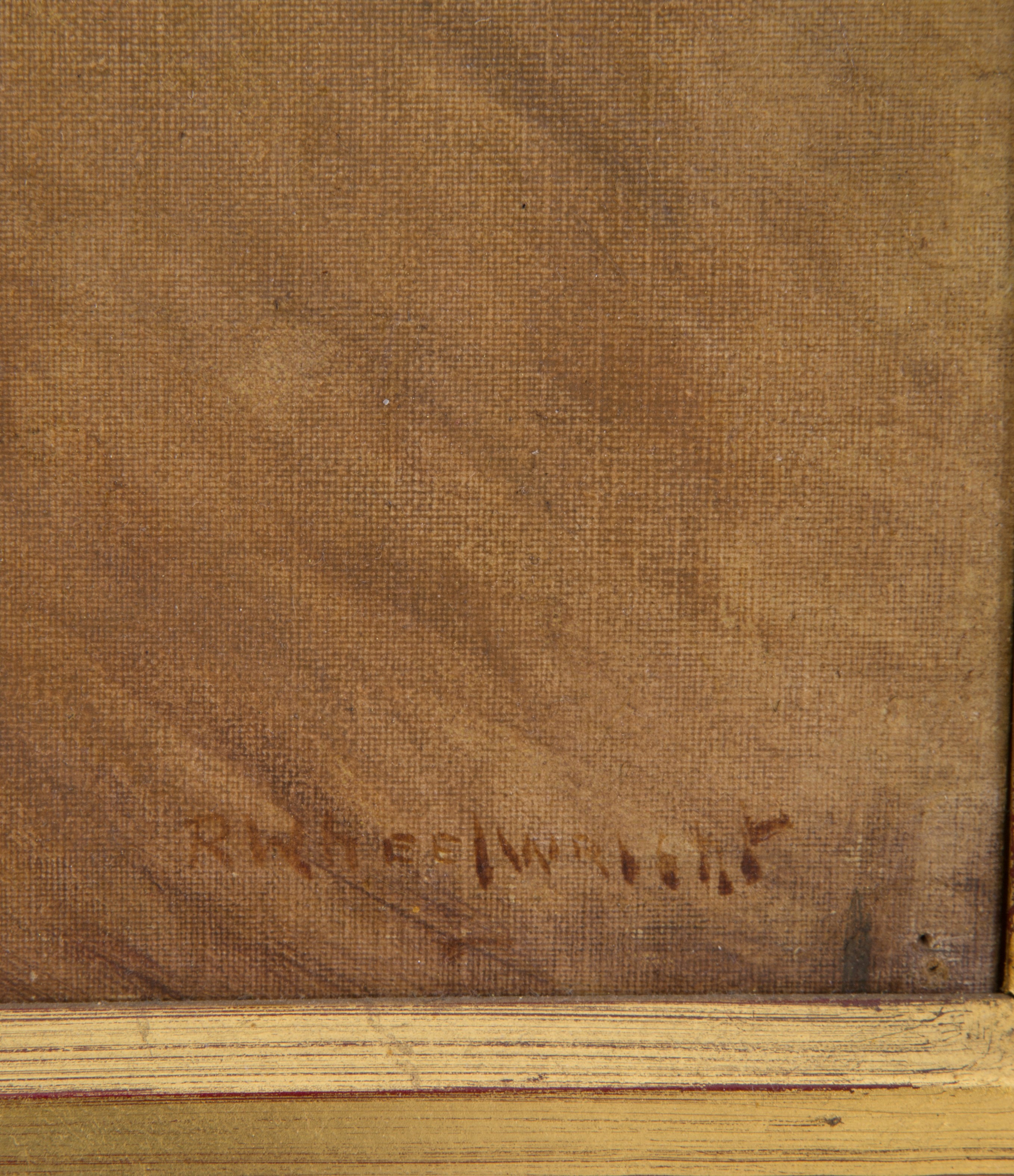 Rowland Wheelwright - Dipinto "carrozza con Personaggi in Paese"