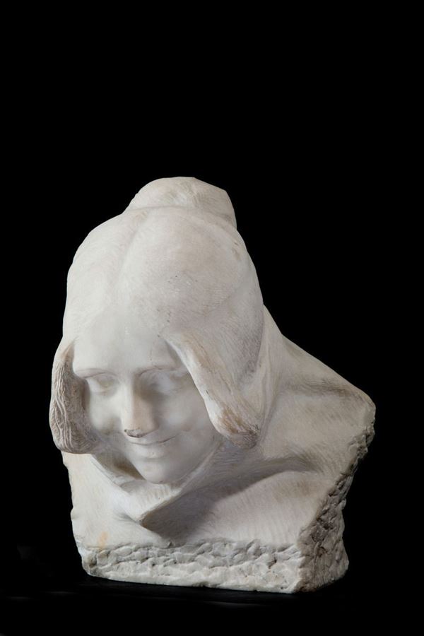 Ezio Ceccarelli - Sculpture "WOMAN WITH HAT"