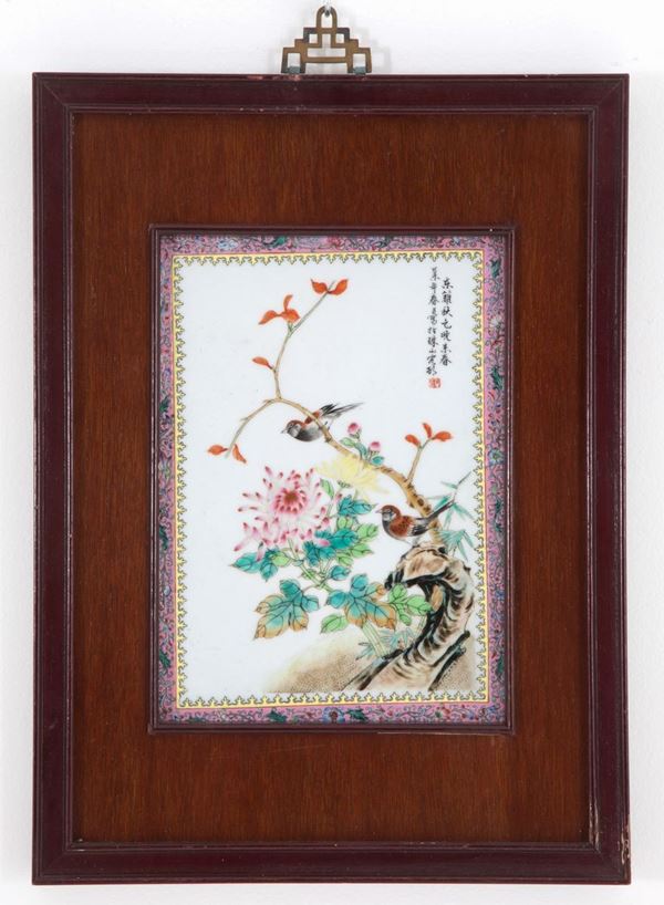Porcelain plaque