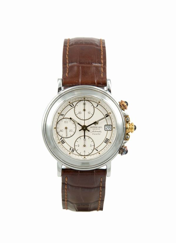 RAYMON Weil Chrono steel, gold and leather