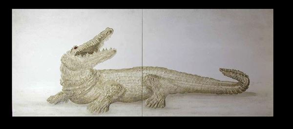 GIOVANNA MALACARNE - Mixed technique "CROCODILE"