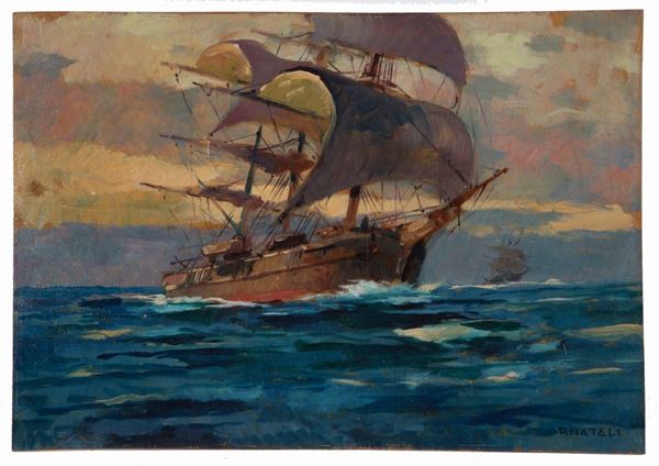 RENATO NATALI - Painting "VELIERO" 