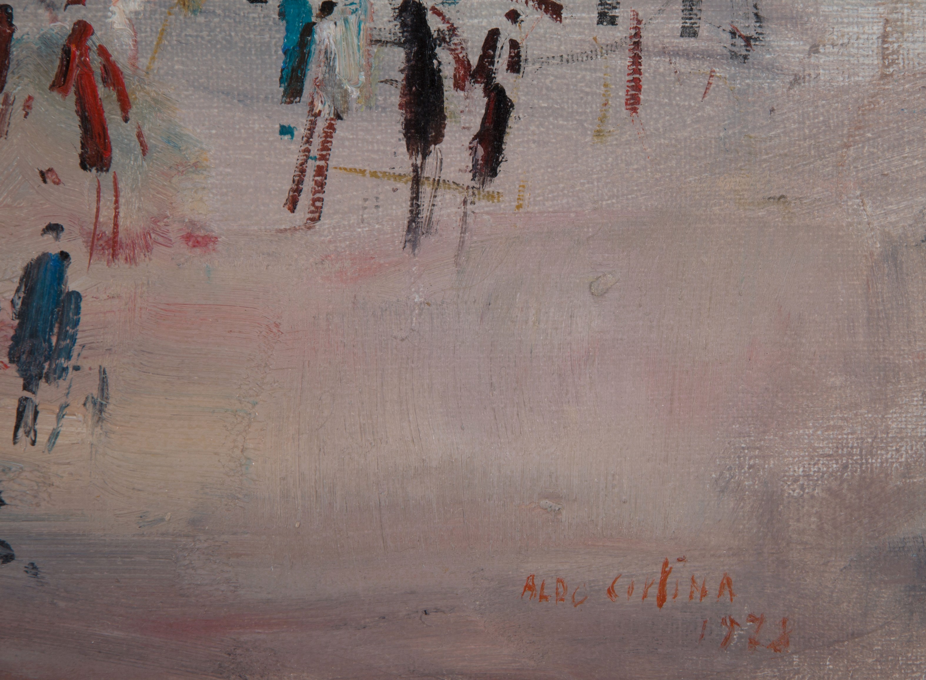 Aldo Cortina - Dipinto "riva degli Schiavoni a Venezia"