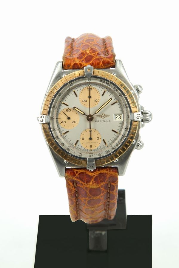 BREITLING Chronomat steel, gold and leather