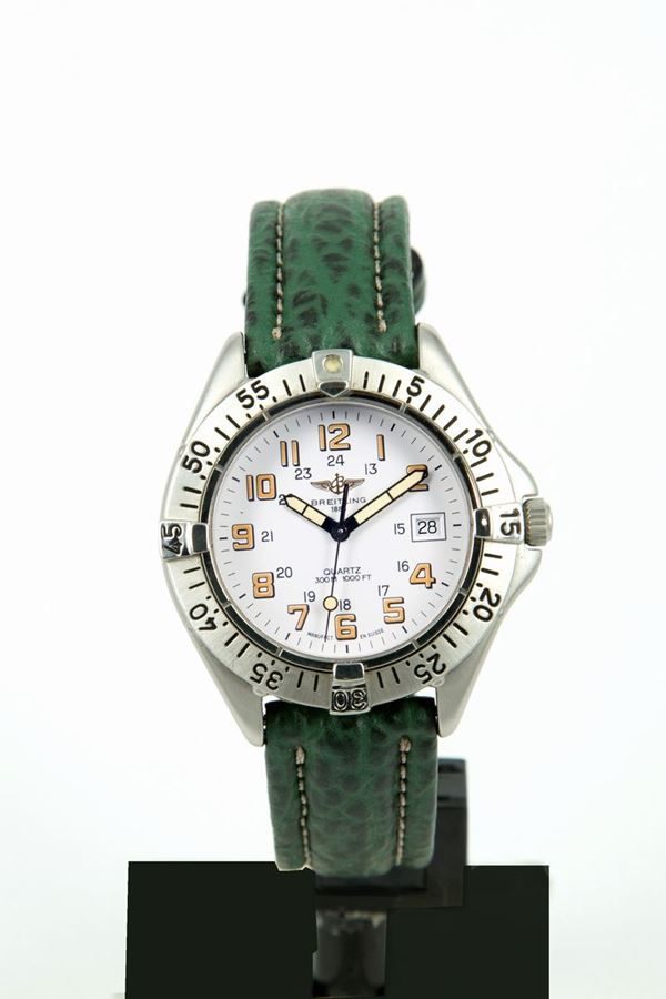 BREITLING Callisto white steel, gold and leather