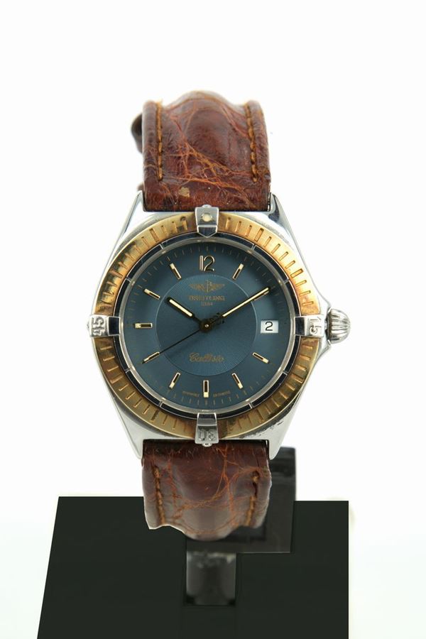 BREITLING Callisto blue steel, gold and leather