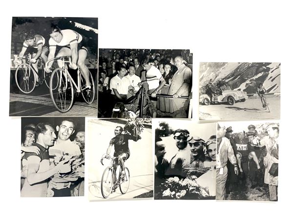 Seven cycling photographs