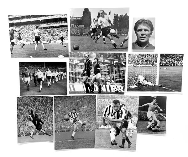 Ten football photographs