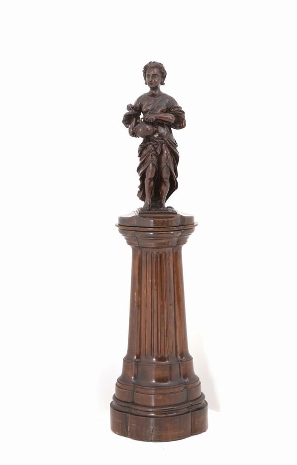 Column with sculpture