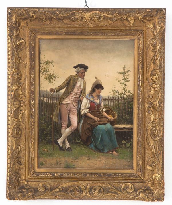 FEDERICO ANDREOTTI - Painting "GALANT SCENE"