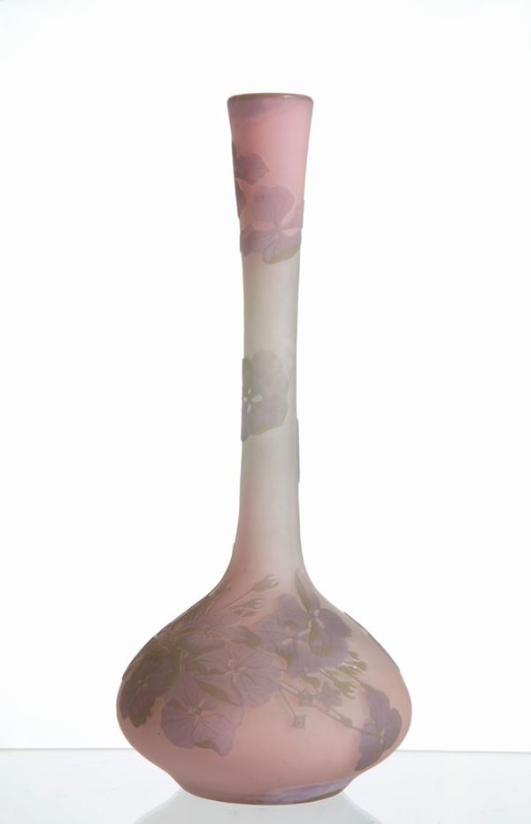 EMILE GALLE' - Pink bubble vase