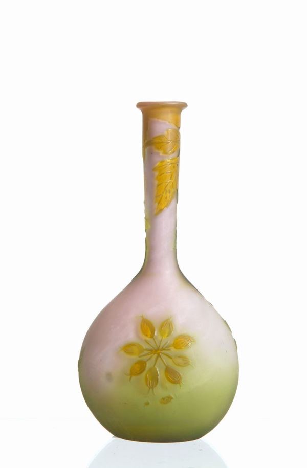 EMILE GALLE' - Green bubble vase