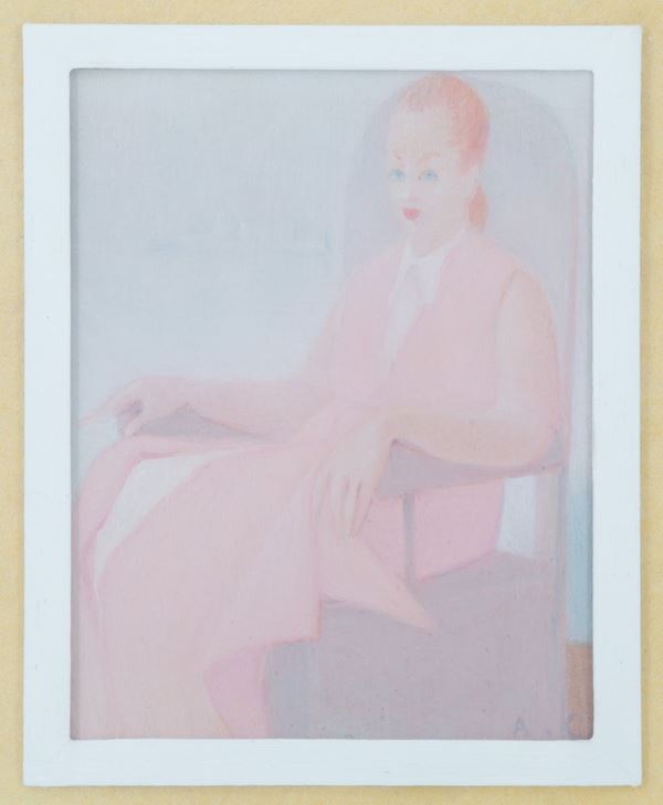 ANTONIO CALDERARA - Painting "LADY"