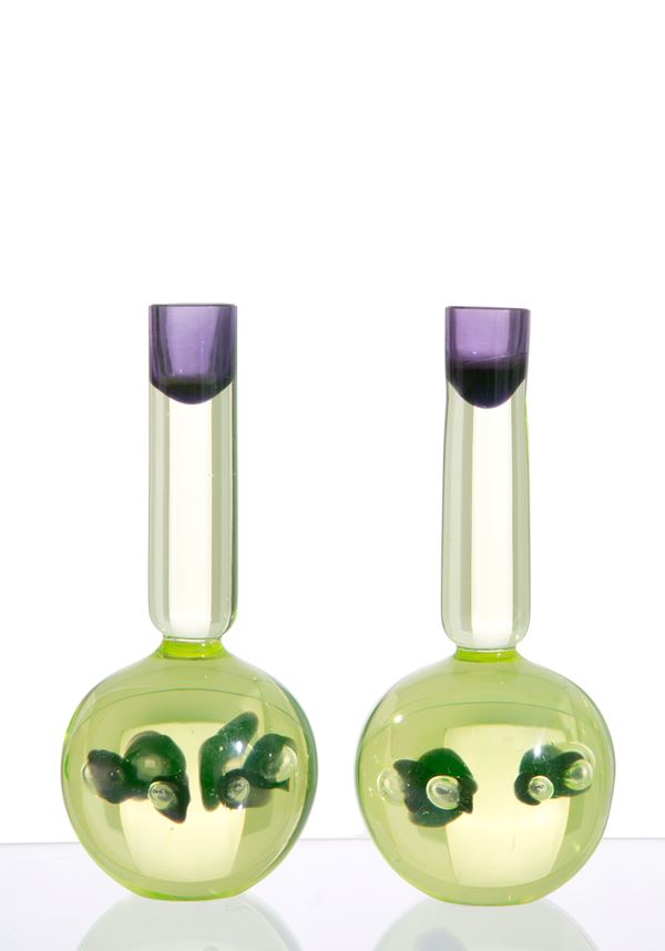 Pair of candle holders