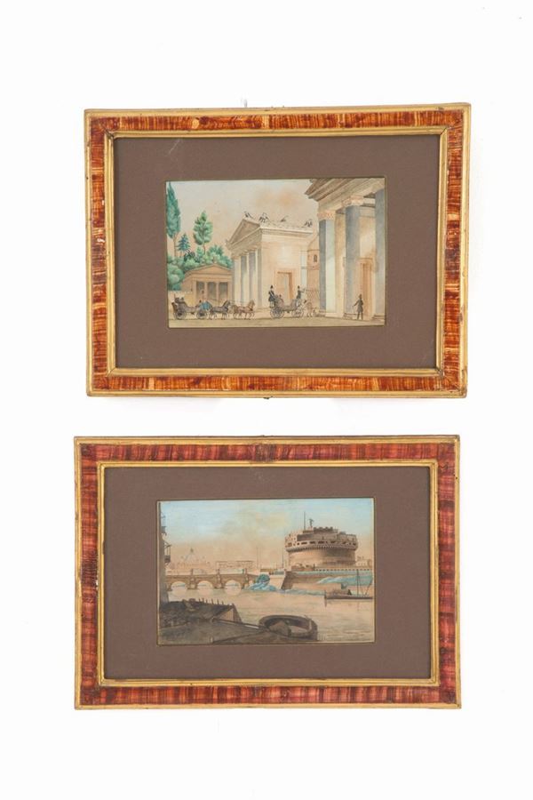 Pair of watercolors