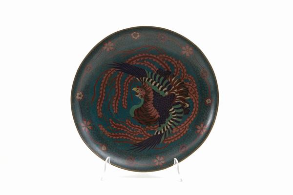 Cloisonné plate "GALLO"