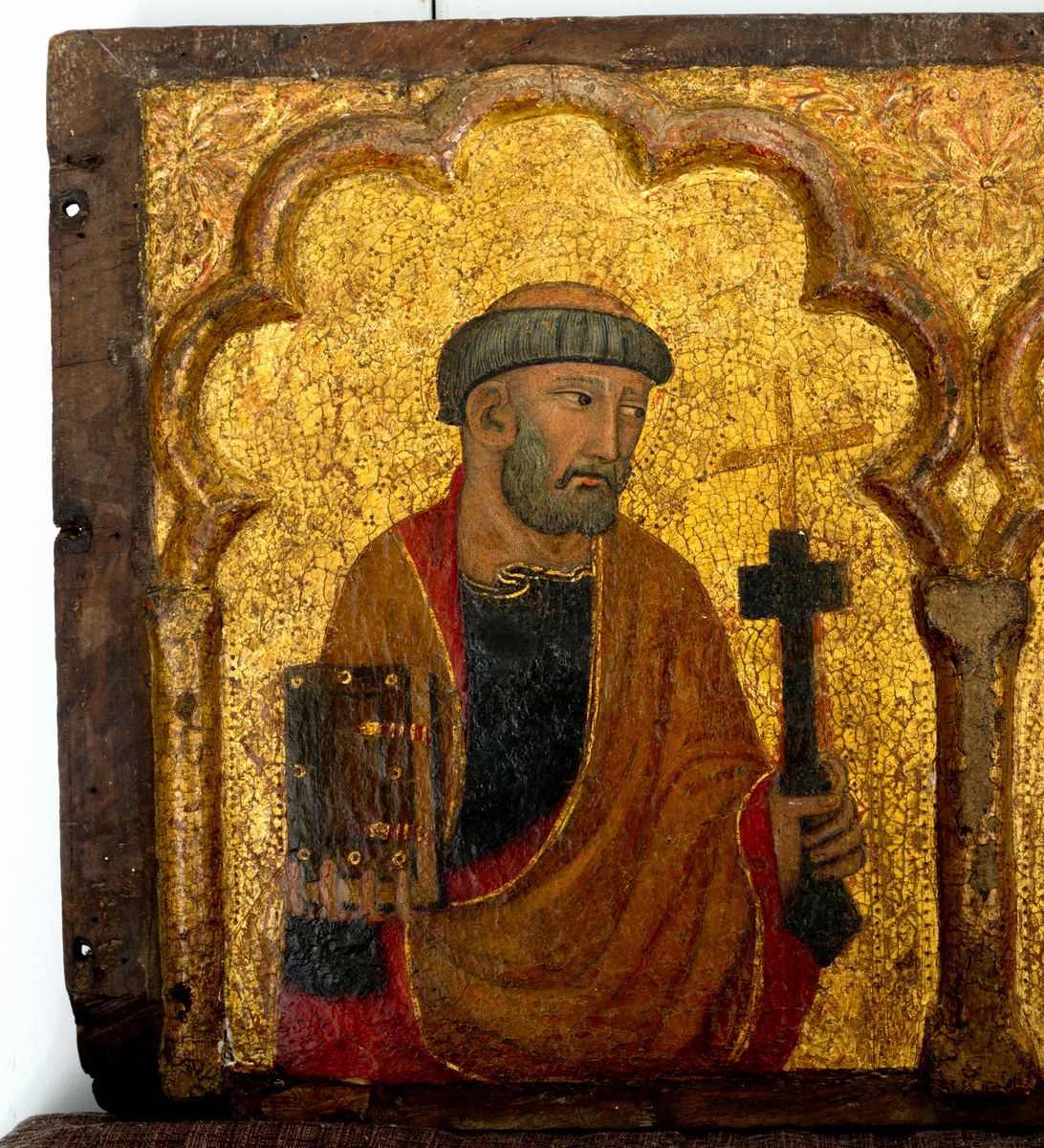 Francesco di Antonio da Ancona - Predella “Imago Pietatis” tra i Santi Pietro, Domenico, la Vergi...