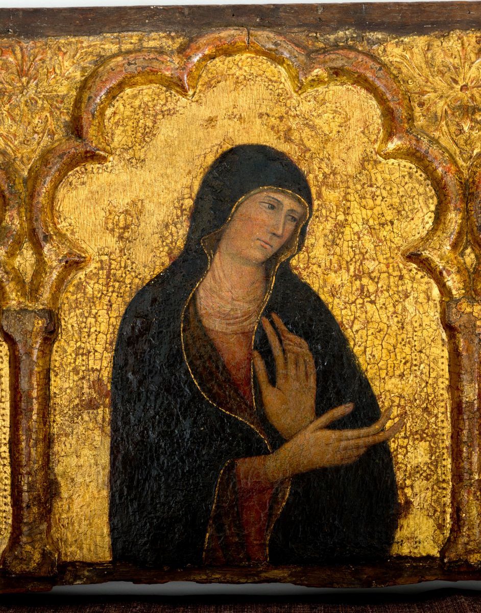 Francesco di Antonio da Ancona - Predella “Imago Pietatis” tra i Santi Pietro, Domenico, la Vergi...