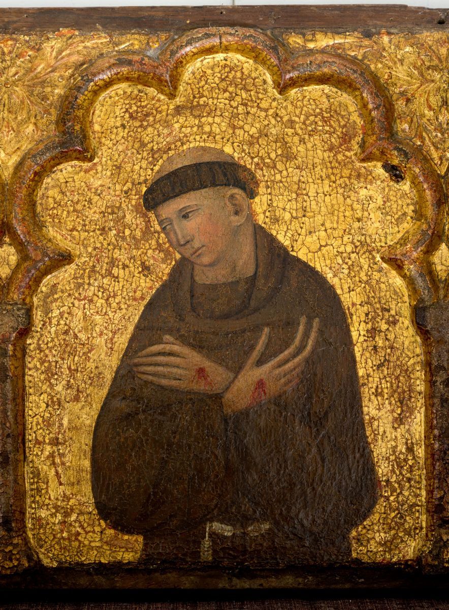 Francesco di Antonio da Ancona - Predella “Imago Pietatis” tra i Santi Pietro, Domenico, la Vergi...