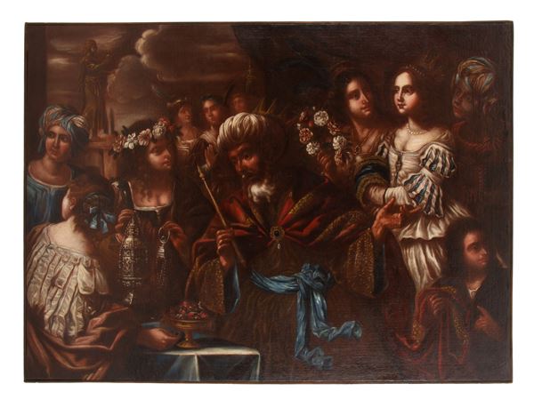 Dipinto ''SALOMONE INCENSA GLI IDOLI"