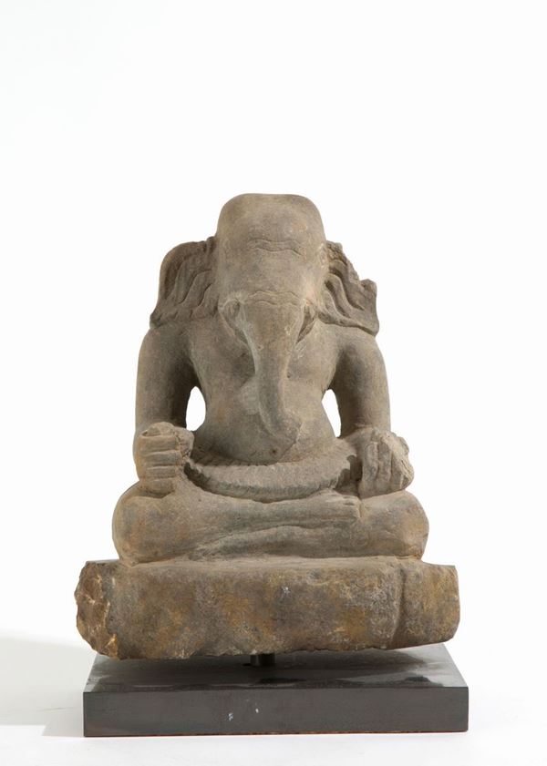 Ganesh in carved sandstone
