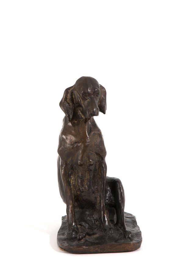 PAVEL PETROVITCH TROUBETZKOY - Sculpture "SITTING DOG"