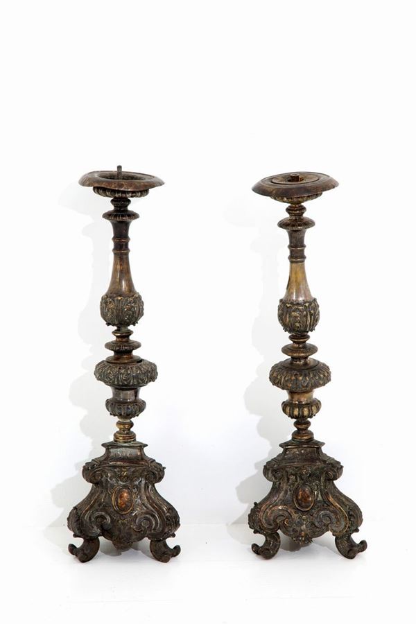 Pair of candle holders